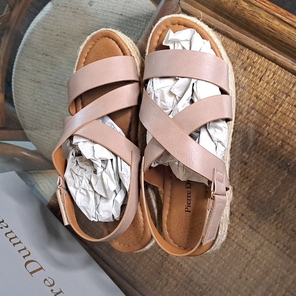Boutique Boho About To Be Mine Platform Pierre Dumas Nude Sandals Free People - Picture 6 of 11